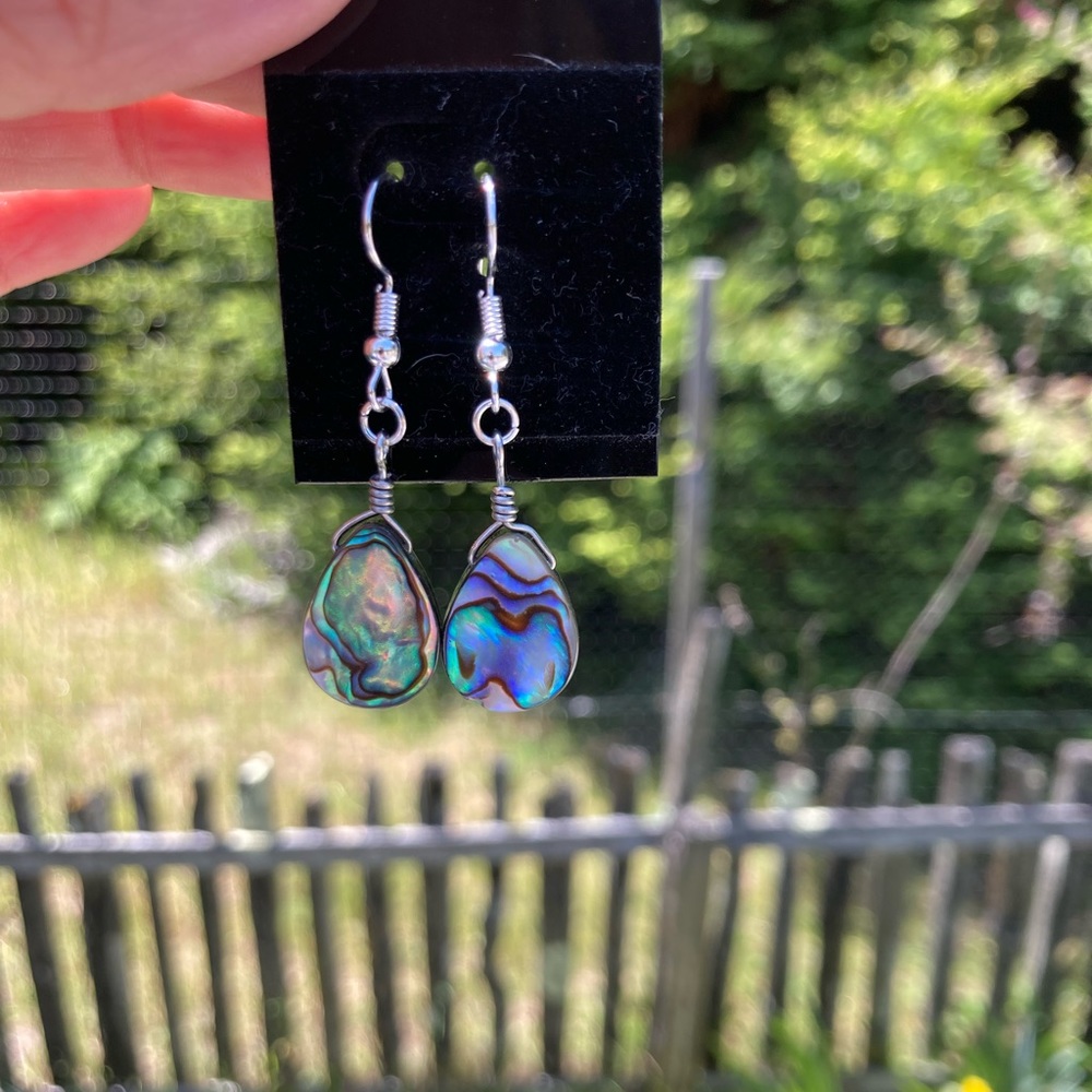 “Mermaid Jewels” Abalone Teardrop Earrings Custom made